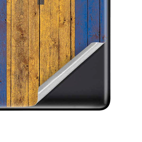 Barbados Flag Dark Wood Google Pixel 6 Pro Skin